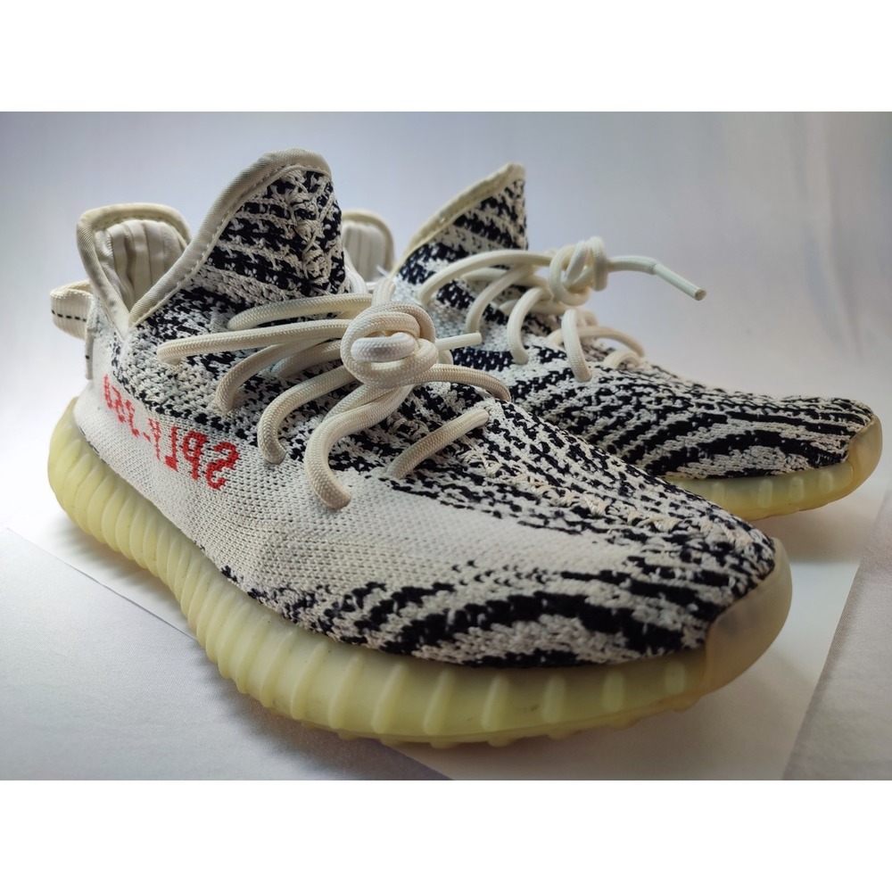 Adidas Yeezy Boost 350 V2 Zebra White Black Red Mens US 6 CP9654